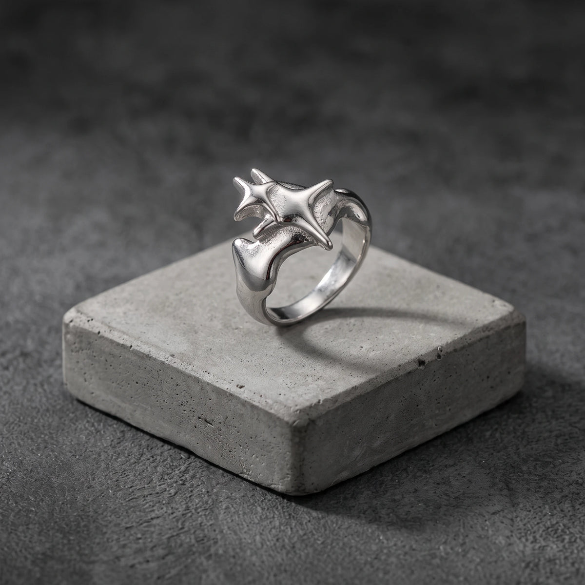 Éclat, bague étoile à pointes