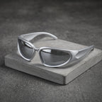 Mercure, monture gris argenté, verres miroir argent